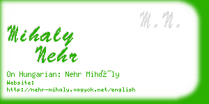 mihaly nehr business card